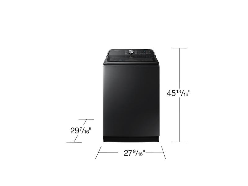 5.4 cu. ft. Extra-Large Capacity Smart Top Load Washer with ActiveWave™ Agitator and Super Speed Wash in Brushed Black