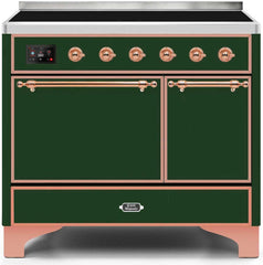 Majestic II 40 Inch Electric Freestanding Range in Emerald Green with Copper Trim