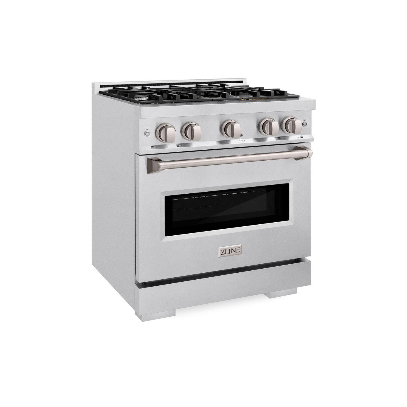 ZLINE 30 in. 4.2 cu. ft. Classic Gas Range with 4 Burner Cooktop and Convection Gas Oven in DuraSnow' Stainless Steel (CGRS-30)