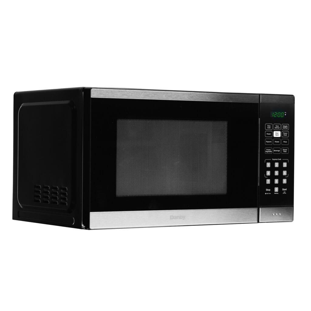 Danby 0.9 cu. ft. Countertop Microwave in Black and Stainless Steel