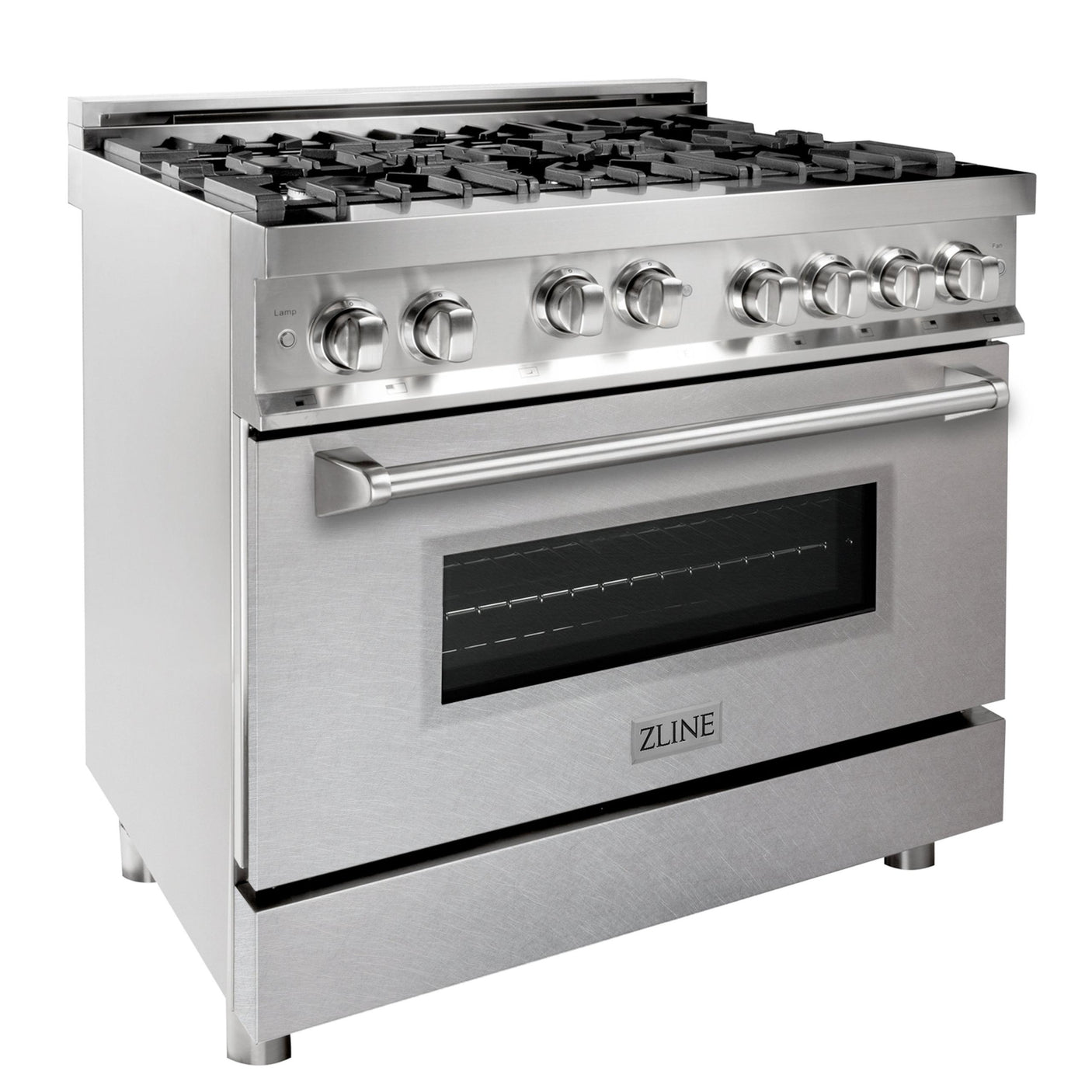 ZLINE 36" Professional 4.6 cu. ft. 6 Gas on Gas Range in Stainless Steel with Color Door Options (RG36) [Color: Stainless Steel]