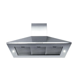 36" CCC 600/395 CFM Italian Made Island Range Hood Stainless