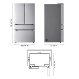 26 cu.ft. Counter-Depth MAX, 4-Door French Door Refrigerator with Full-Convert Drawer™ and Internal Ice and Water Dispenser