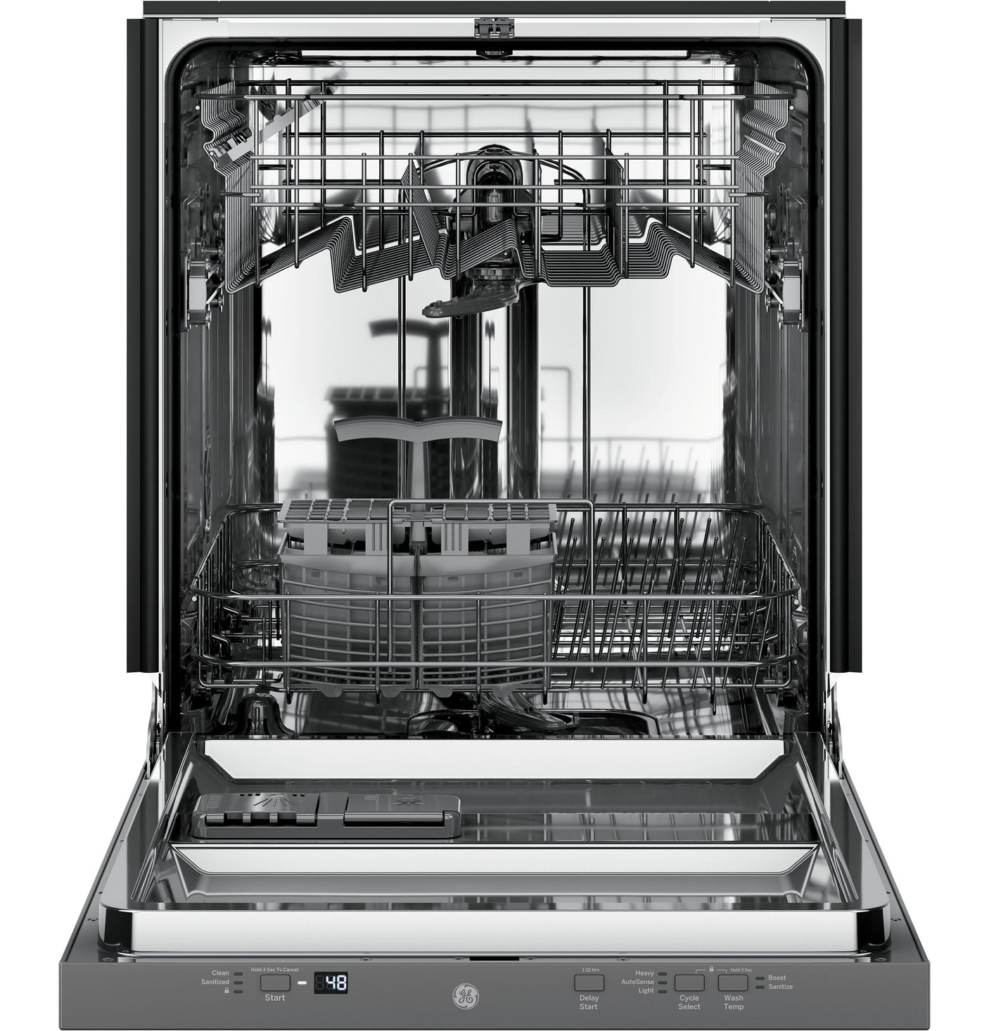 GE® ENERGY STAR® ADA Compliant Stainless Steel Interior Dishwasher with Sanitize Cycle