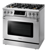 Thor Kitchen 36-inch Tilt Panel Gas Range - Professional - Model Trg3601