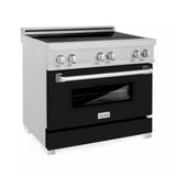 ZLINE 36" 4.6 cu. ft. Induction Range in DuraSnow with a 4 Element Stove and Electric Oven (RAINDS-36) [Color: Blue Gloss]