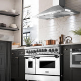 ZLINE 48" 6.0 cu. ft. Range with Gas Stove and Gas Oven in Stainless Steel (RG48) [Color: DuraSnow®]