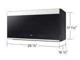 Bespoke 2.1 cu. ft. Over-the-Range Microwave with Edge to Edge Glass Display in White Glass