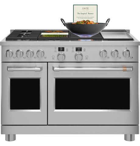 Café™ 48" Smart Dual-Fuel Commercial-Style Range with 6 Burners and Griddle (Natural Gas)