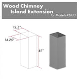 ZLINE 61" Wooden Chimney Extension for Ceilings up to 12.5 ft. (KBiUU-E)