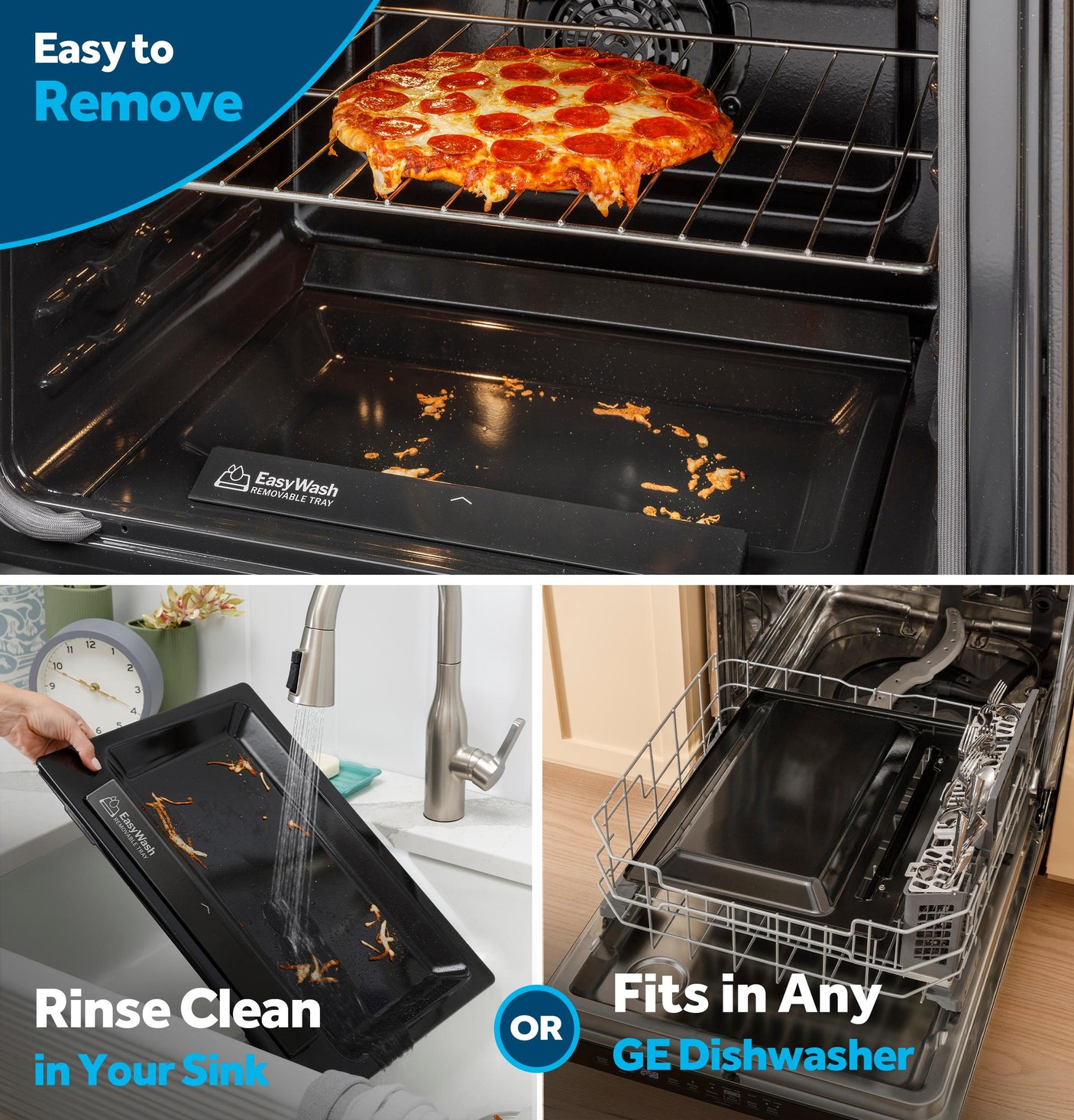 GE® 30" Slide-In Front-Control Convection Gas Range with No Preheat Air Fry and EasyWash™ Oven Tray