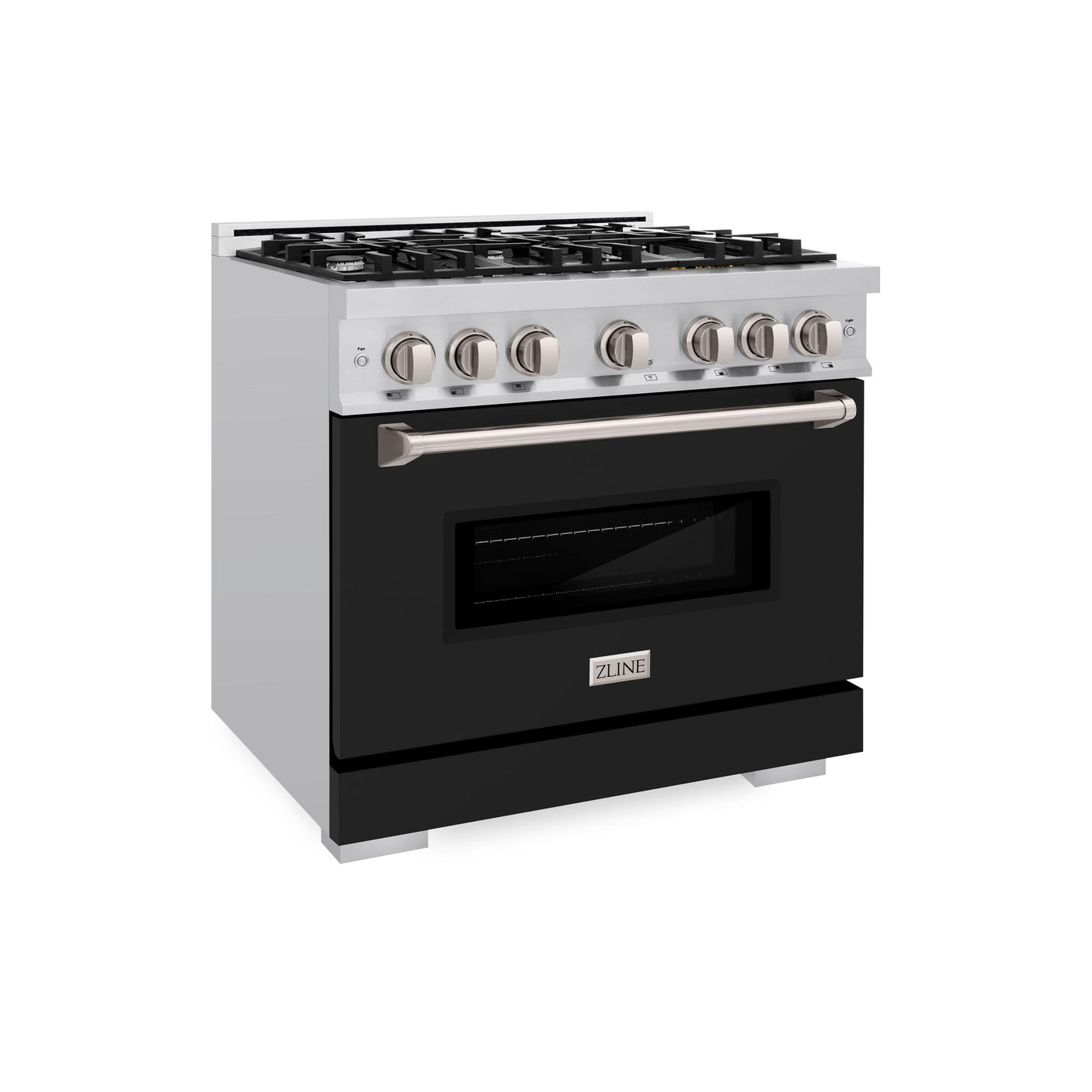 ZLINE 36 in. 5.2 cu. ft. Classic Dual Fuel Range with 6 Burner Gas Cooktop and Electric Convection Oven in DuraSnow' Stainless Steel (CDRS-36)