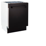 ZLINE 24" Tallac Series 3rd Rack Dishwasher with Traditional Handle, 51dBa (DWV-24) [Color: Black Stainless Steel]