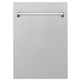 ZLINE 18 in. Compact Top Control Dishwasher with Stainless Steel Tub and Traditional Handle, 52dBa (DW-18) [Color: DuraSnow Stainless Steel]