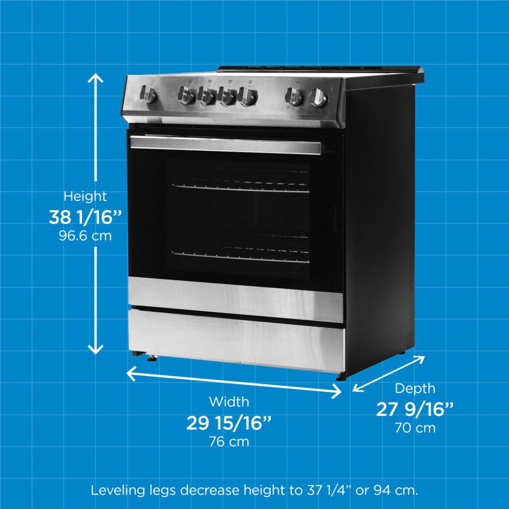 Danby 30"" Slide in Smooth Top Electric Range with Knob Controls in Stainless Steel