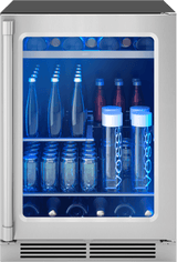 Presrv Pro Beverage Cooler, 24in Under Cabinet, SS+Glass, Reverse Door, 1 Zone