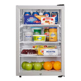 Danby 2.6 cu. ft. Compact Glass Door Fridge in Platinum