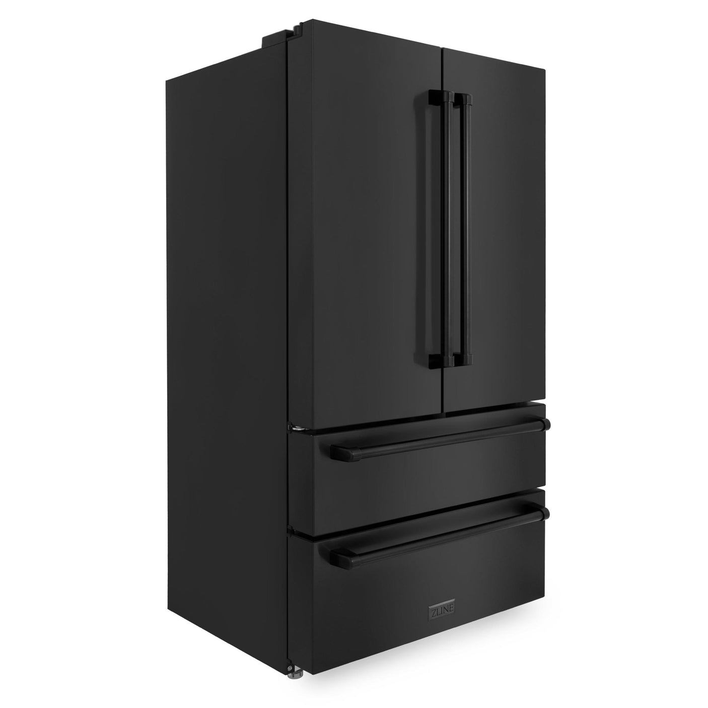 ZLINE 36" 22.5 cu. ft Freestanding French Door Refrigerator with Ice Maker in Fingerprint Resistant Stainless Steel (RFM-36) [Color: Black Stainless Steel]