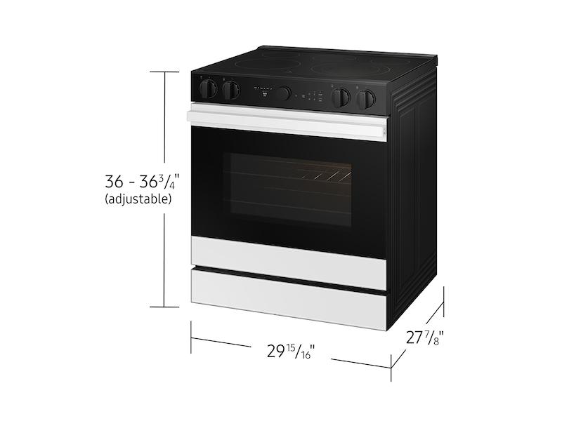 Bespoke 6.3 cu. ft. Smart Slide-In Electric Range with Air Sous Vide & Air Fry in White Glass