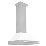 ZLINE 30 in. Convertible Fingerprint Resistant DuraSnow Stainless Steel Range Hood with Stainless Steel Handle (KB4SNX-30) [Color: White Matte Shell]