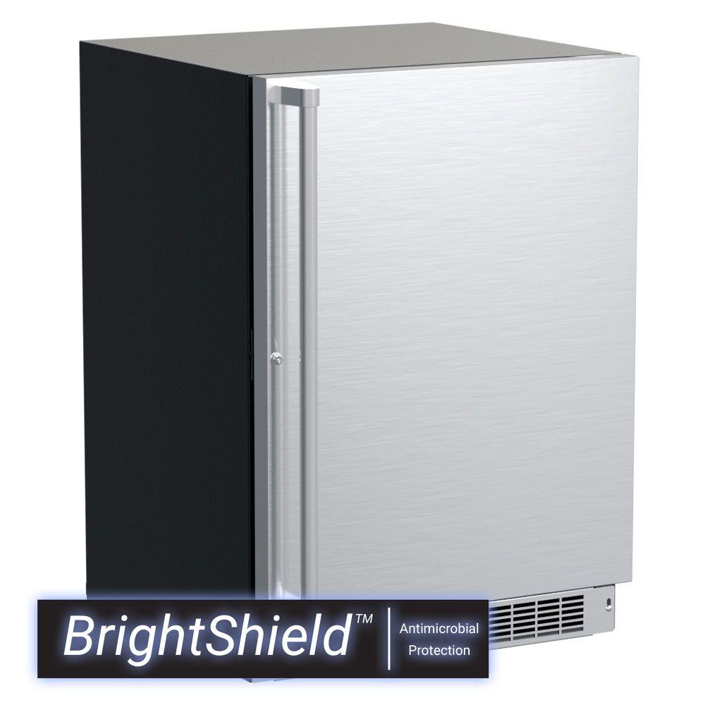 24-In Marvel Professional Refrigerator With Brightshield with Brightshield\u2122 - Yes, Door Style - Stainless Steel, Lock - Yes