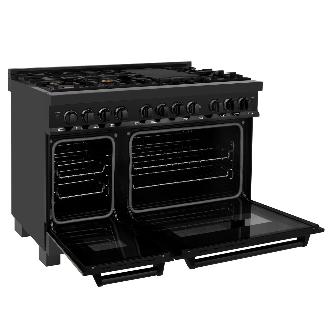 ZLINE 48 in. Black Stainless 6.0 cu. ft. 7 Gas Burner/Electric Oven Range (RAB-BR-48)