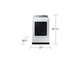 7.4 cu. ft. Smart Electric Dryer with Steam Sanitize+ in White