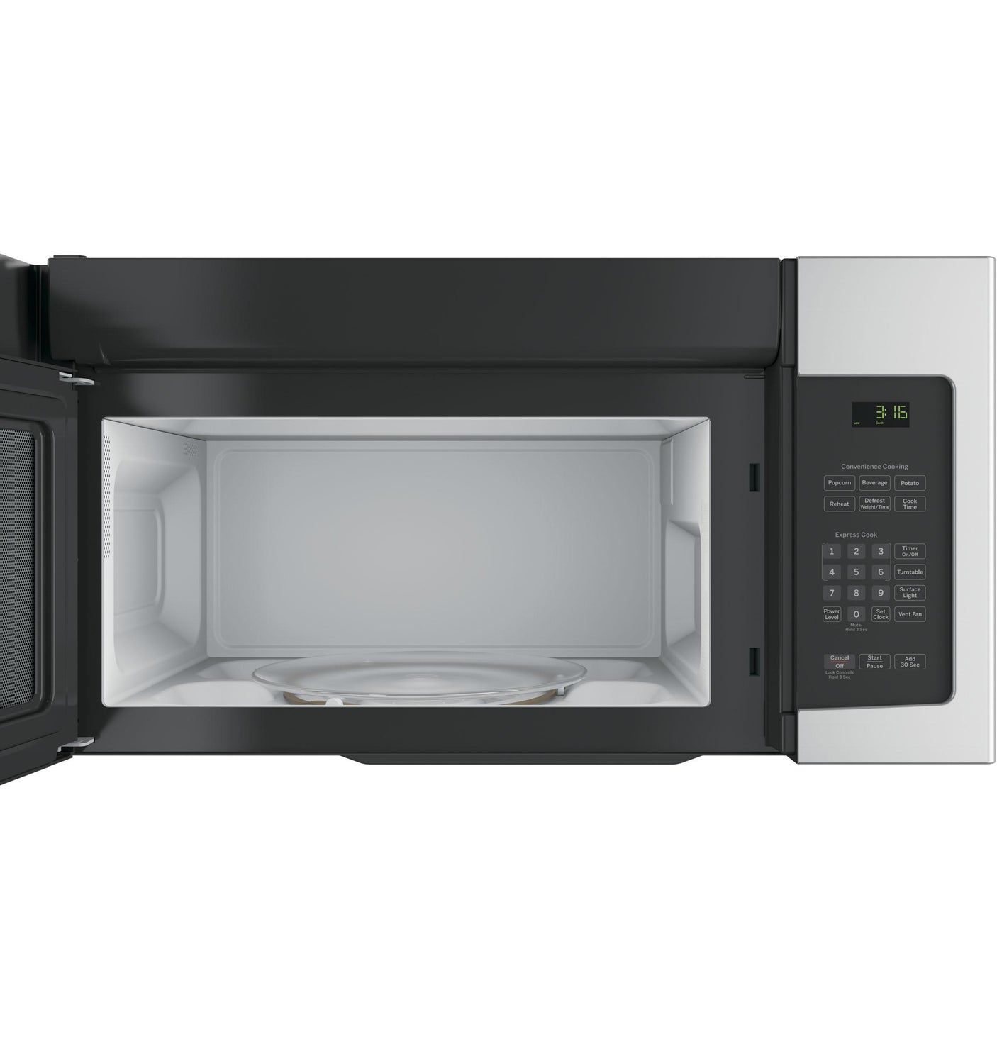 GE® 1.6 Cu. Ft. Over-the-Range Microwave Oven with Recirculating Venting