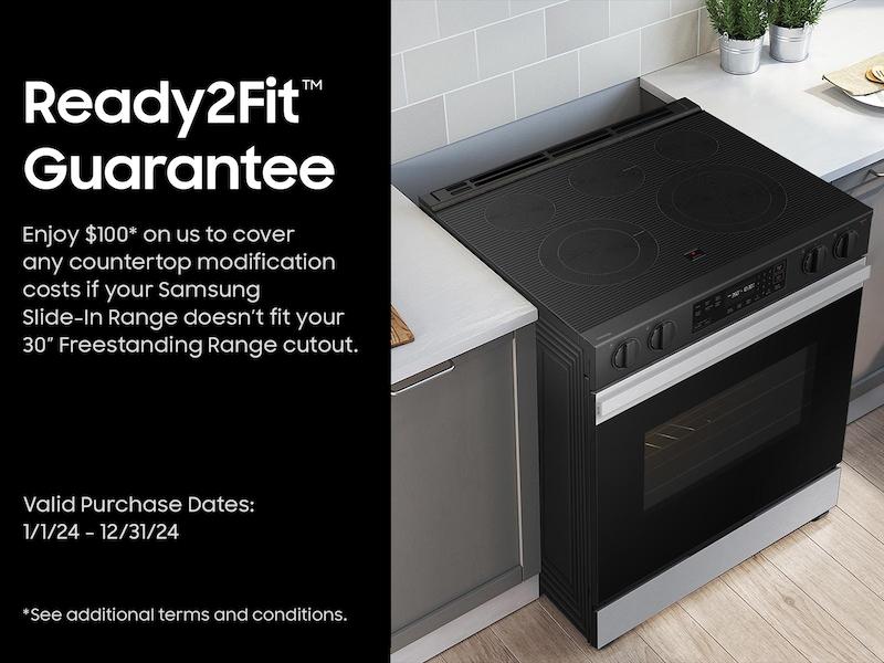 Bespoke 6.3 cu. ft. Smart Slide-In Electric Range with Precision Knobs in Stainless Steel