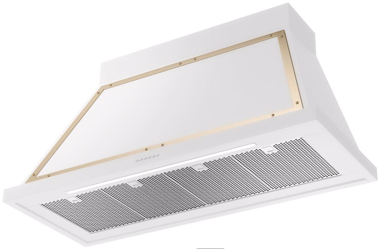 Nostalgie 48 Inch White Wall Mount Convertible Range Hood