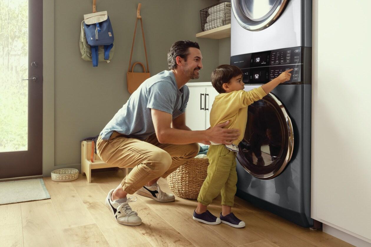 Electrolux Laundry Tower Single Unit Front Load 4.5 Cu. Ft. Washer & 8 Cu. Ft. Electric Dryer