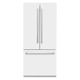 ZLINE 36" 19.6 cu. ft. Built-In 3-Door French Door Refrigerator with Internal Water and Ice Dispenser in White Matte (RBIV-WM-36)