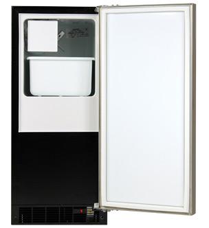 15" Crescent Ice Machine - Solid Panel Overlay Ready Door - Left Hinge