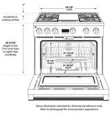 Monogram 36" All Gas Professional Range with 4 Burners and Griddle