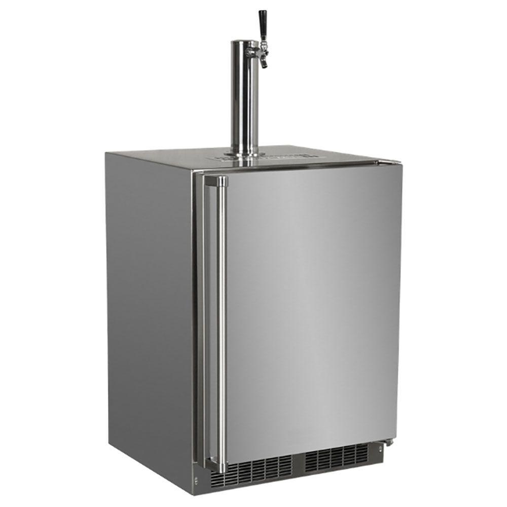 24-in Outdoor Built-in Dispenser with Single Beer & Beverage Tap with Door Style - Stainless Steel, Dispenser Type - Single Beer