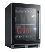 Beverage Center 24" Black Glass LH