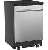 GE® ENERGY STAR® 24" Stainless Steel Interior Portable Dishwasher with Sanitize Cycle