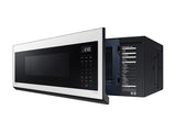 1.1 cu. ft. Bespoke Smart SLIM Over-the-Range Microwave with 400 CFM Hood Ventilation, Wi-Fi & Voice Control in White Glass