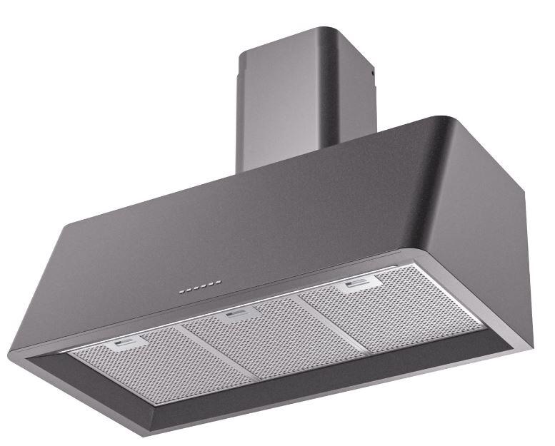 Nostalgie 36 Inch Matte Graphite Wall Mount Convertible Range Hood