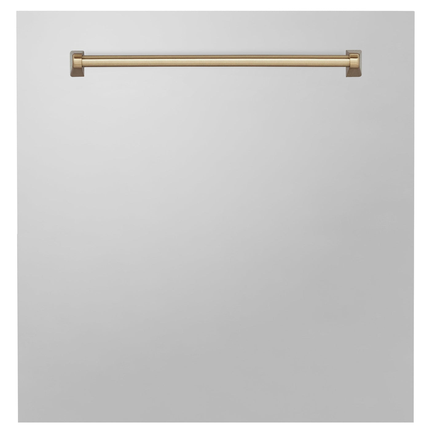 ZLINE 24 in. Autograph Edition Monument Dishwasher Panel with Champagne Bronze Handle in Color Options (DPMTZ-24-CB) [Color: Stainless Steel with Champagne Bronze Handle]