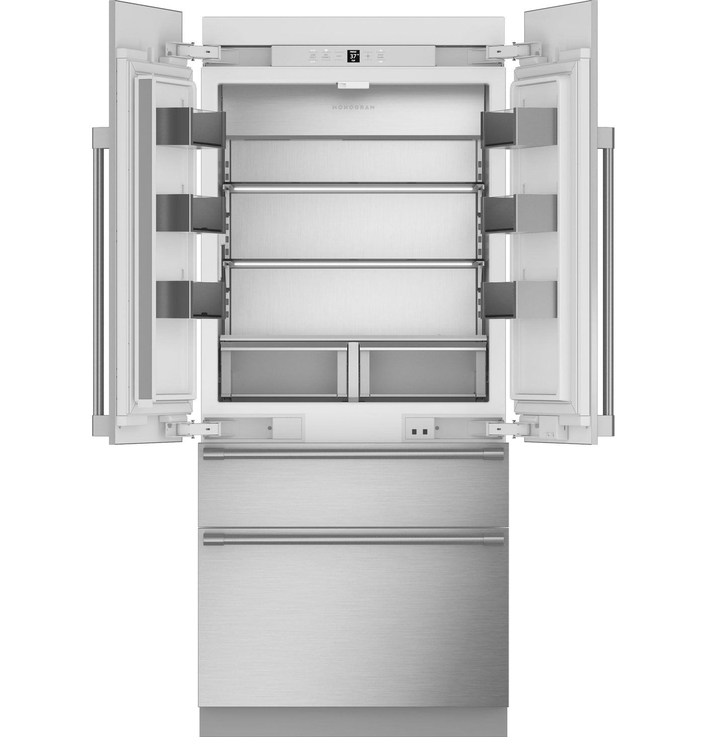 Monogram 36" Panel-Ready Premium Integrated French-Door Refrigerator