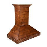 ZLINE Designer Carved Wooden Wall Mount Range Hood in Walnut (KBRRC)