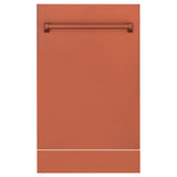 ZLINE 18" Tallac Series 3rd Rack Top Control Dishwasher with Traditional Handle, 51dBa [Color: Copper]