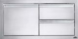 36 x 16 inch Single Door & Double Drawer Combo, Stainless Steel