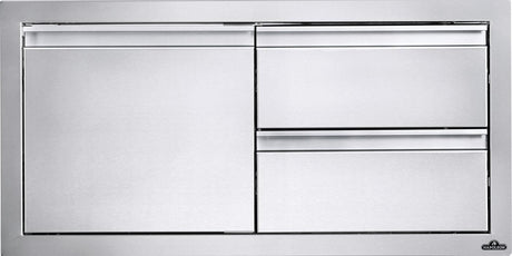 36 x 16 inch Single Door & Double Drawer Combo, Stainless Steel