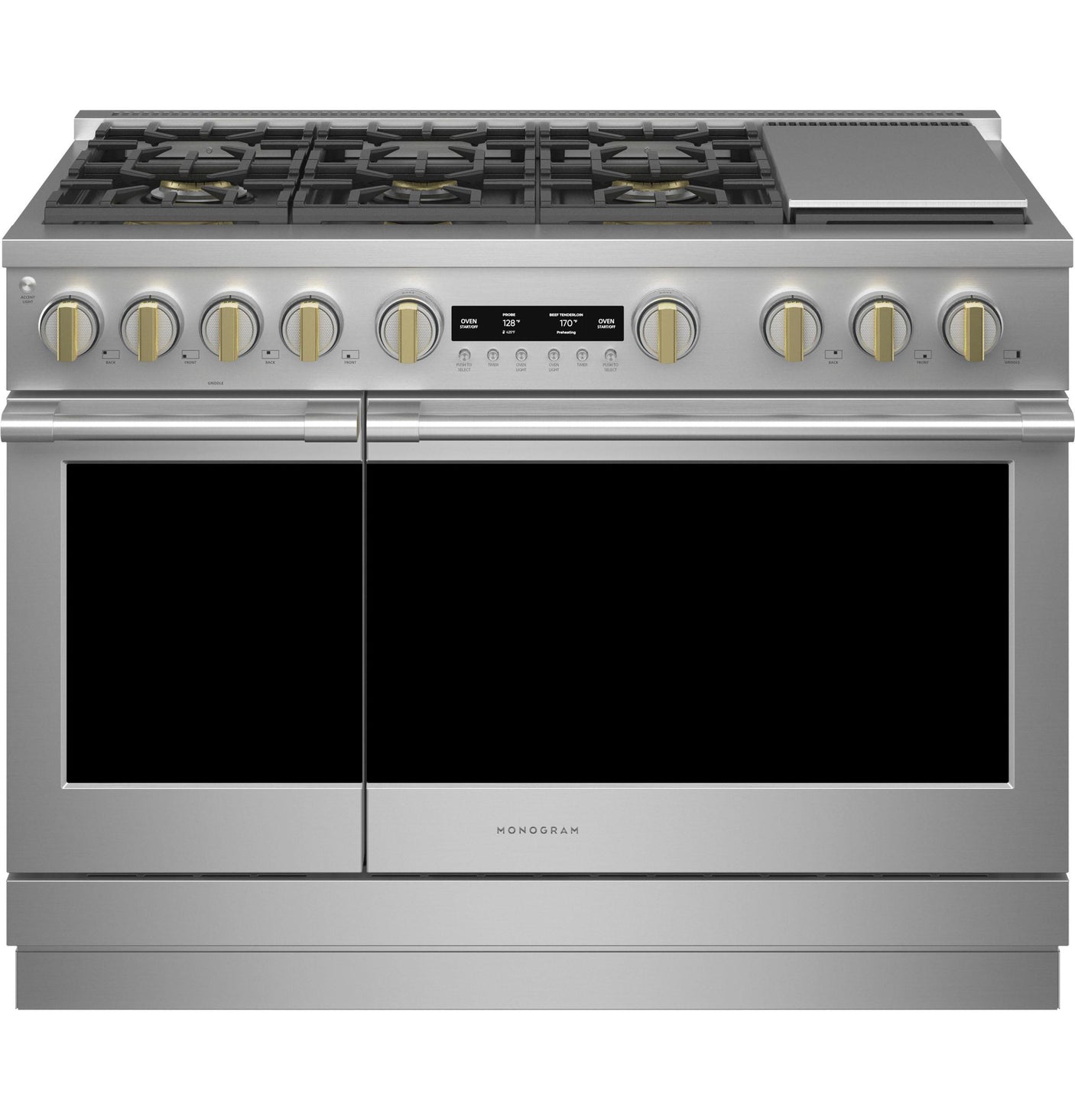 Monogram 48" All Gas Professional Range with 6 Burners and Griddle