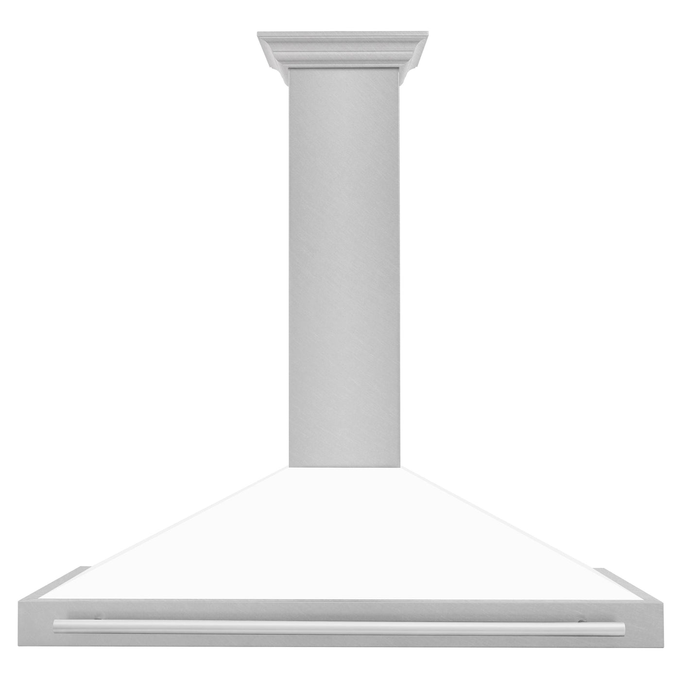 ZLINE 48 in. Convertible Fingerprint Resistant DuraSnow Stainless Steel Range Hood with Stainless Steel Handle (KB4SNX-48) [Color: White Matte Shell]