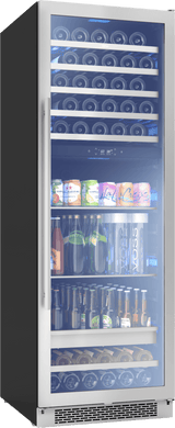 Presrv Wine and Beverage Cooler, 24in, Full Size, SS+Glass, Reversible Door, 2 Zones