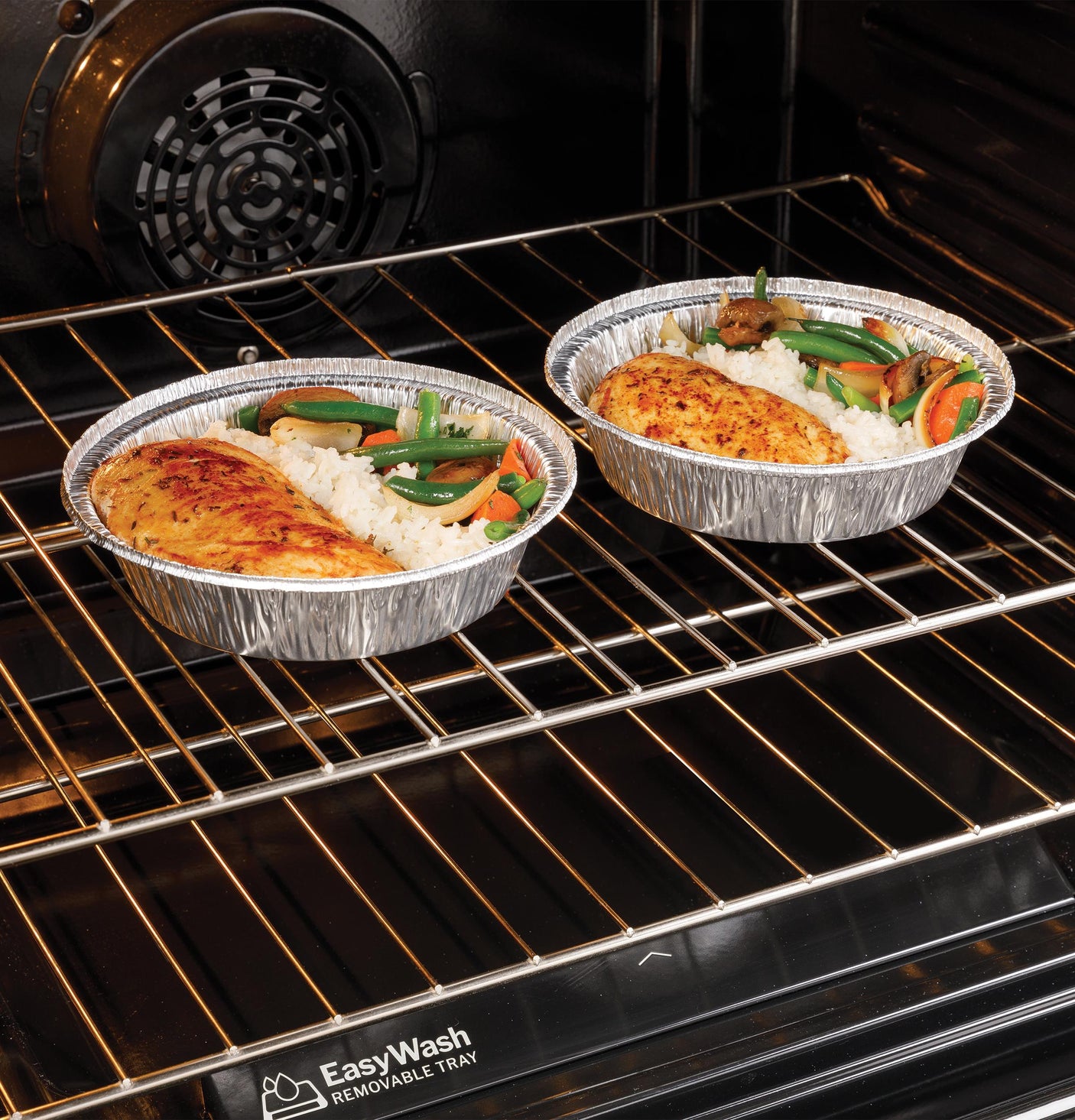 GE® 30" Free-Standing Gas Convection Range with No Preheat Air Fry and EasyWash™ Oven Tray