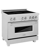 ZLINE 36" 4.6 cu. ft. Induction Range with a 5 Element Stove and Electric Oven (RAINDS-36) [Color: DuraSnow]